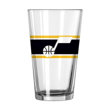 Logo Brands 729-G16P-16 Utah Jazz 16 oz Stripe Pint Glass