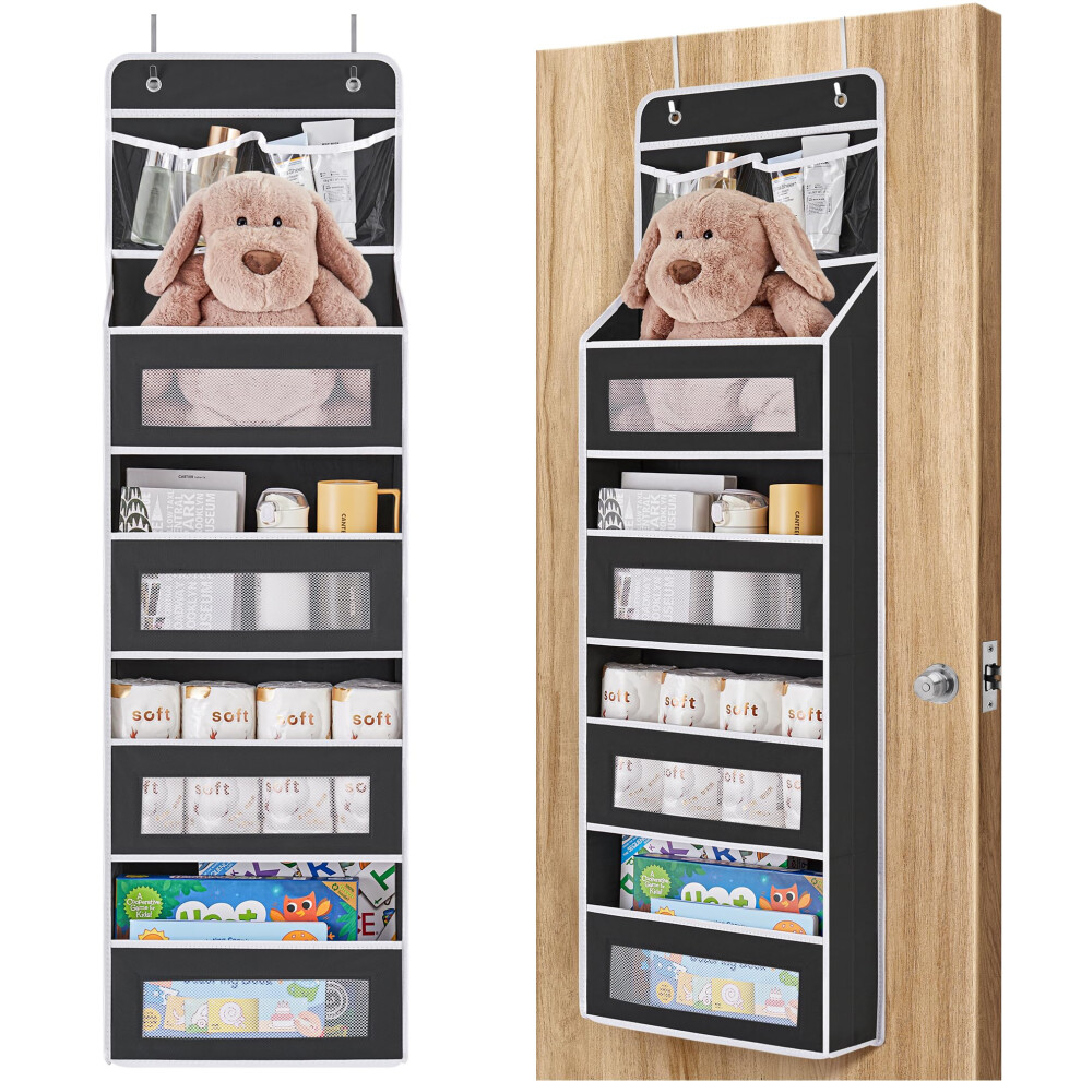 JARLINK 5shelf Over Door Organizer Storage Upgrade Hanging Storage with Clear Window 50 lbs Load Storage Organizer for Bedroo