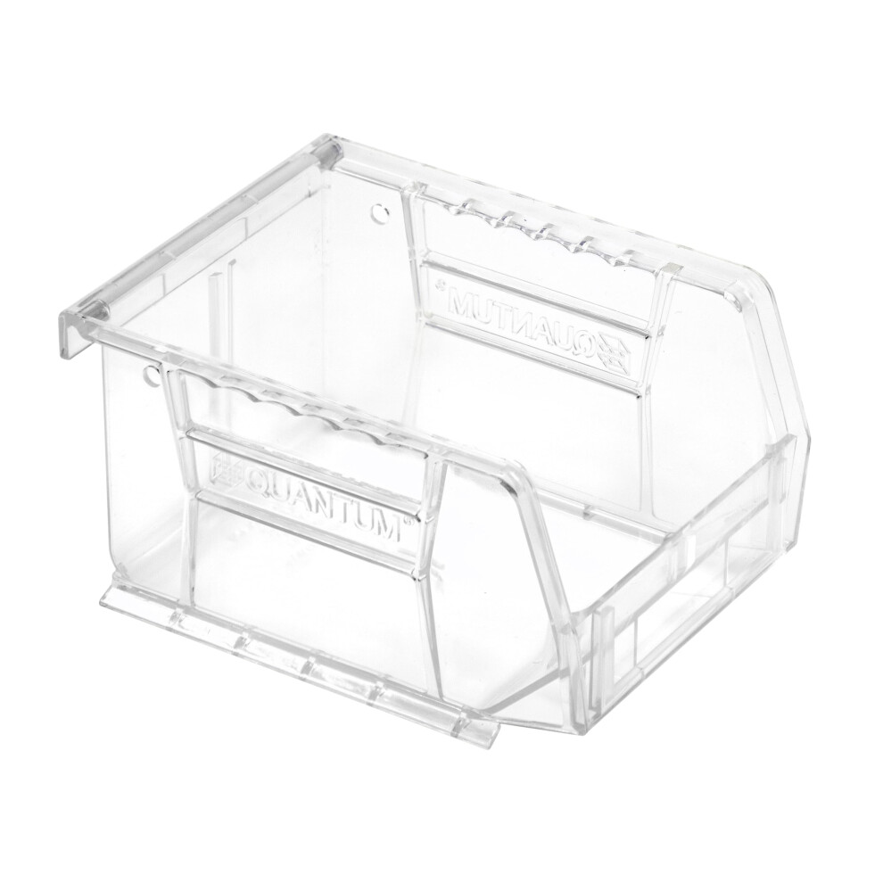 Hudson Exchange 5-1/2"" x 4"" x 3"" Plastic Stackable Storage Bin and Hanging Container (Crystal Clear)-image-OPC-PFNB27Q-NEW