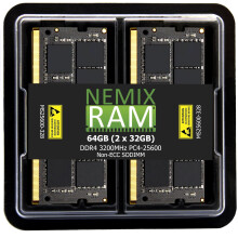 NEMIX RAM 64GB (2X32GB) DDR4 3200MHZ PC4-25600 Non-ECC SODIMM KIT für POSIFLEX ZT-3715