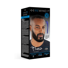 REWIND IT 10 Jet Black Skæg- og overskægfarve — Ammoniakfri, 10-minutters creme med aloe og makadamia til langvarig farve