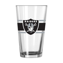 Logo Brands 623-G16P-16 Las Vegas Raiders 16 oz Stripe Pint Glass