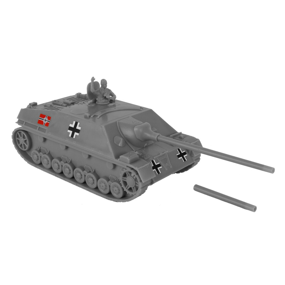 Speelgoed Bmc Ww2 German Jagdpanzer Iv Tank Destroyer - 1:32 Plastic Army Men Vehicle Gray