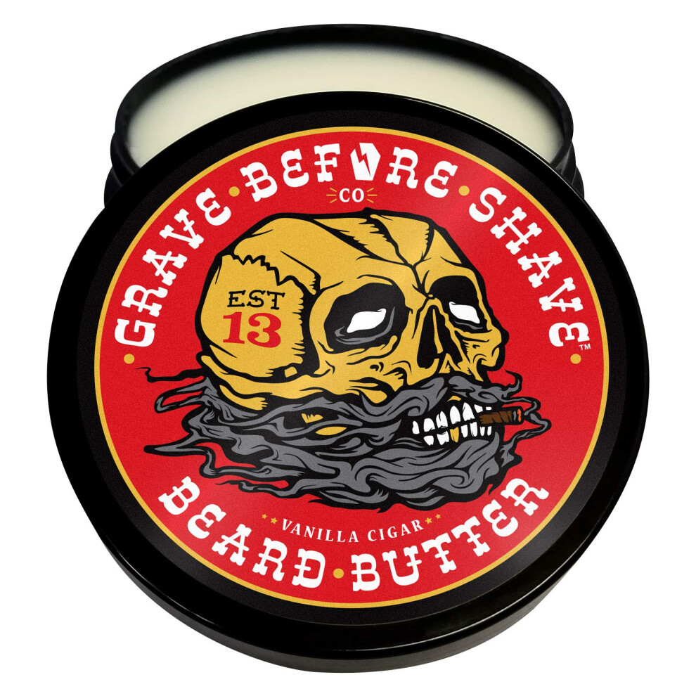 Het Eerste Jaar Grave Before Shave Beard Butter Cigar Blend 4Oz. Container