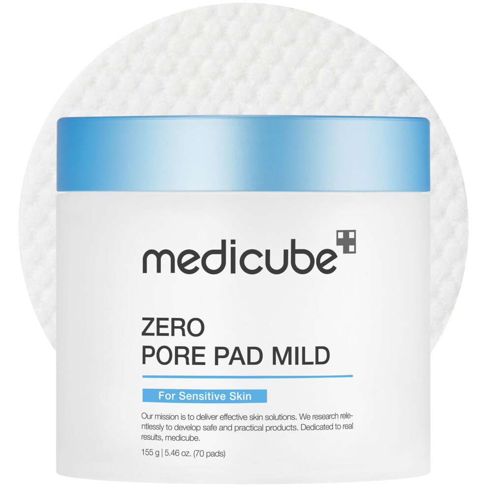 Medicube Zero Pore Pads Mild 2.0 (70 Pads) - Gentle Calming Toner Pads for Exfoliation  Minimizing Pores  and Blackhead Removal with PHA - I