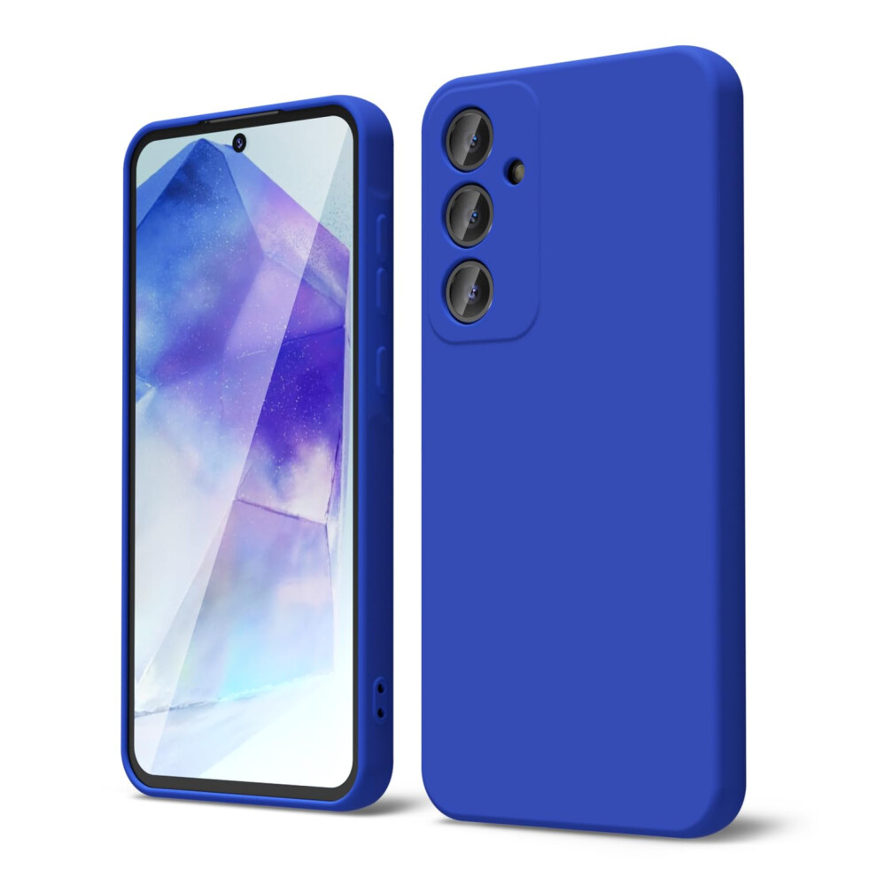Oakxco For Samsung Galaxy A55 5G Case Liquid Silicone Soft Rubber Gel Elegant Aesthetic Basic Simple Cover Cute Thin Slim Tpu Matte Solid Color Plai 722898833057