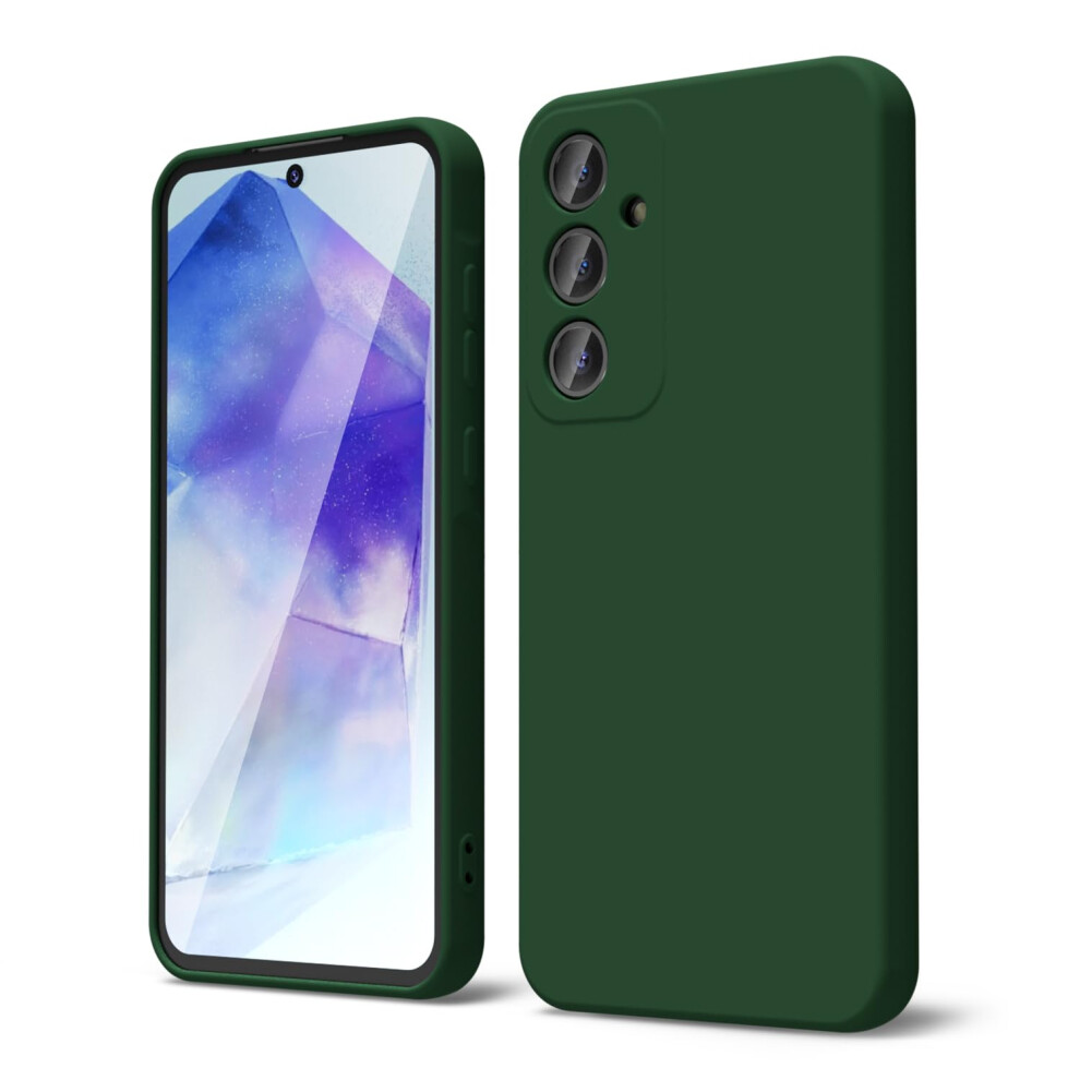 Oakxco For Samsung Galaxy A55 5G Case Liquid Silicone Soft Rubber Gel Elegant Aesthetic Basic Simple Cover Cute Thin Slim Tpu Matte Solid Color Plai 722898833033