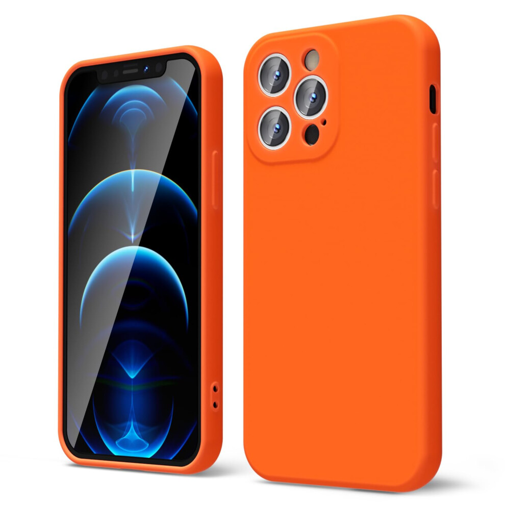 Oakxco For Iphone 12 Pro Case Liquid Silicone Fluorescent Bright Solid Color Soft Rubber Gel Elegant Aesthetic Cover Thin Slim Tpu Matte Plain Smoo 722898834528