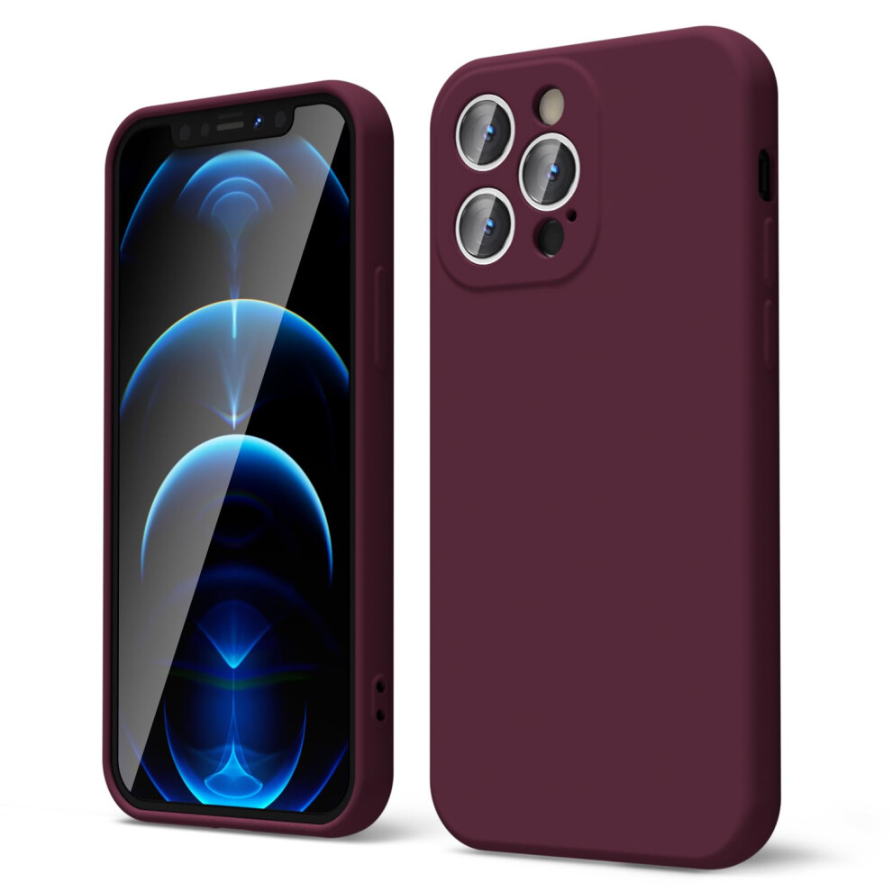 Oakxco For Iphone 12 Pro Case Liquid Silicone Soft Rubber Gel Elegant Aesthetic Basic Simple Cover Thin Slim Tpu Matte Solid Color Plain Smooth Case 722898834429