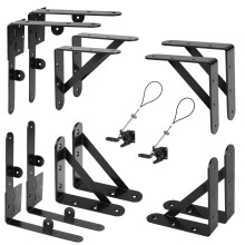 Kit de Porta de Cerca Mofeez - Ferragens de Ferro com Fecho para Cercas de Madeira e Portas de Armazém (2 Conjuntos)