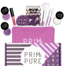Ensemble de cadeaux de maquillage Prim and Pure Kids - Makeup Makeup a fard a paupieres Bioglitter Bioglitter Bid Bloss and Cosmetic Sac Mirror M