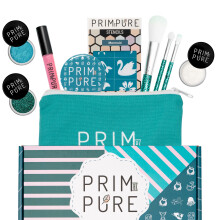 Ensemble de cadeaux de maquillage Prim and Pure Kids - Makeup Makeup a fard a paupieres Bioglitter Bioglitter Gloss and Cosmetic Sac Mirror Makeu