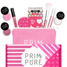 Coffret cadeau de maquillage pour enfants Prim and Pure - Maquillage au pochoir, fard à paupières, brillant à lèvres biopailleté et trousse de ma