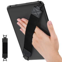 Schwarzer Grtel MoKo Security Handschlaufe fr 9-11 Zoll Tablet iPad/iPad Pro/iPad Air/Kindle Fire HD/Samsung Hochelastische vielseitige Handschlauf