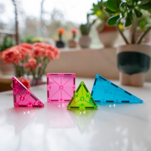 MAGNA-TILES Χρωματική Συλλογή Floral 20-Τεμαχίων Μαγνητικό Σετ Δόμησης 1