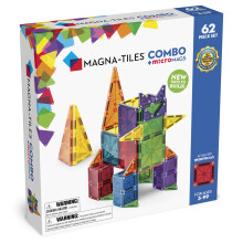 Magna-Tiles Combo 62-stycks magnetkonstruktion Stll in det ursprungliga magnetiska byggnadsmrket