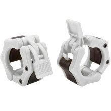 HACUBA FITNESS Olympische halterklemmen, kragen, snel los te maken, paar gewichtsclips voor 2 inch halterstang, WIT