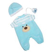 JC Toys | Blue Bear Onesie | Baby Doll ruhja Hat cumi | | 2 letkor A 12 ""- 14"" ""babkhoz illeszkedik