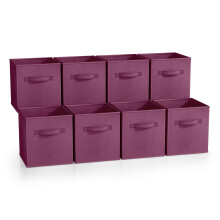 Sorbus Fabric Storage Cubes - 8 Foldable Storage Bins for Organizing Pantry Cubbies Toy Box - Clothes Storage & Closet Organizer - 11 Inch Collapsib