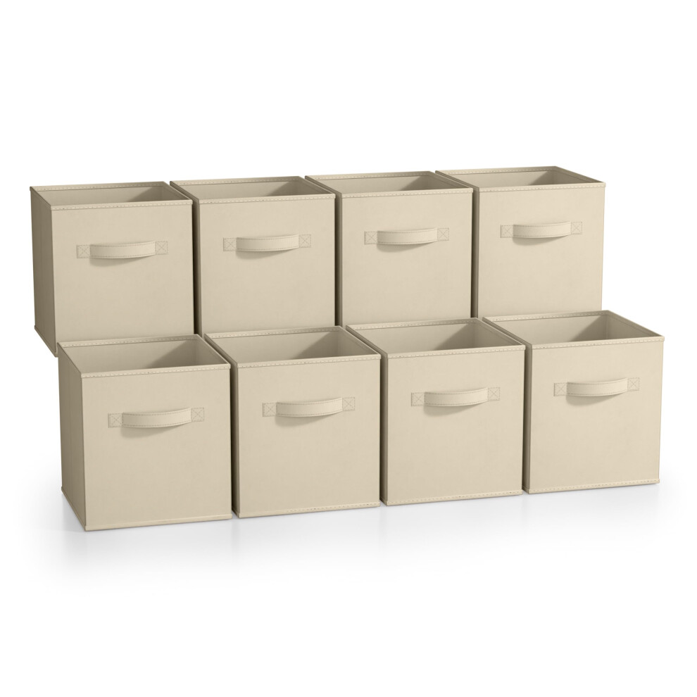 Sorbus Fabric Storage Cubes - 8 Foldable Storage Bins For Organizing Pantry Cubbies Toy Box - Clothes Storage & Closet Organizer - 11 Inch Collapsib