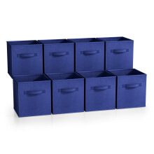 Sorbus Fabric Storage Cubes - 8 Foldable Storage Bins for Organizing Pantry Cubbies Toy Box - Clothes Storage & Closet Organizer - 11 Inch Collapsib