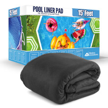 Dicke Poolmatten zur Vermeidung von Durchstichen, schwarze Schwimmbadfolien zur Polsterung und zum Schutz, rund, vorgeschnittene, robuste Outdoor-Poo