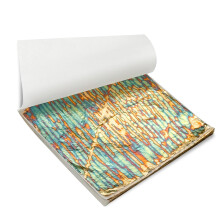 Sekonow, rznorodne zlote arkusze lisci 50pcs Kolorowa imitacja Zlota Folia Arkusza papierowa broszura do malowania rzemieslniczego Dekoracja Gil