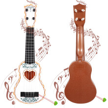 Raimy 17-tommers ukuleleguitar til b?rn - 4-strenget mini-l?ringsinstrumenter P?dagogisk musikleget?j til begyndere Sm?b?rn Gaver til alderen 3 4