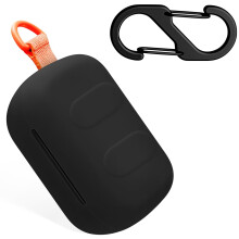 Geiomoo Silikonhlle fr Skullcandy Dime 3 Schutzhlle mit Karabiner (Schwarz)
