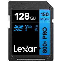 Lexar 128 GB leistungsstarke 800x PRO SDXC UHS-I-Speicherkarte C10 U3 V30 4K-UHD-Video mit bis zu 150 MB/s Lesen fr Point-and-Shoot- und Mittelklass