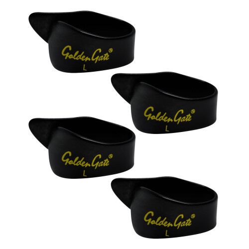 Golden Gate GP -4B -4PK Thumb Picks - Black - Large - 4 Pack