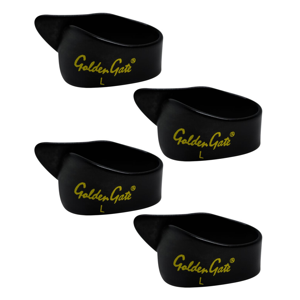 Golden Gate GP-4B-4PK Plettri Per Pollice, Colore Nero, L, 4 Pezzi-image