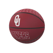 Logo Brands 192-91MR-1 Oklahoma One Color Repeating Mini-Size Rubber Basketball
