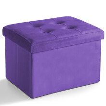 Linmagco Storage Otoman Piercuri pliante Scaun Velvet Otoman Rest de picior cu otoman modern captu?it cu depozitare pentru living Puppy Step scau