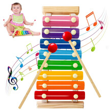 Wooden Xylophone for Kids Toddler Xylophone Toy with 2 Child Safe Mallets 8 Diatonic Keys Musical Instruments for Preschoolers Educational Toys Gifts