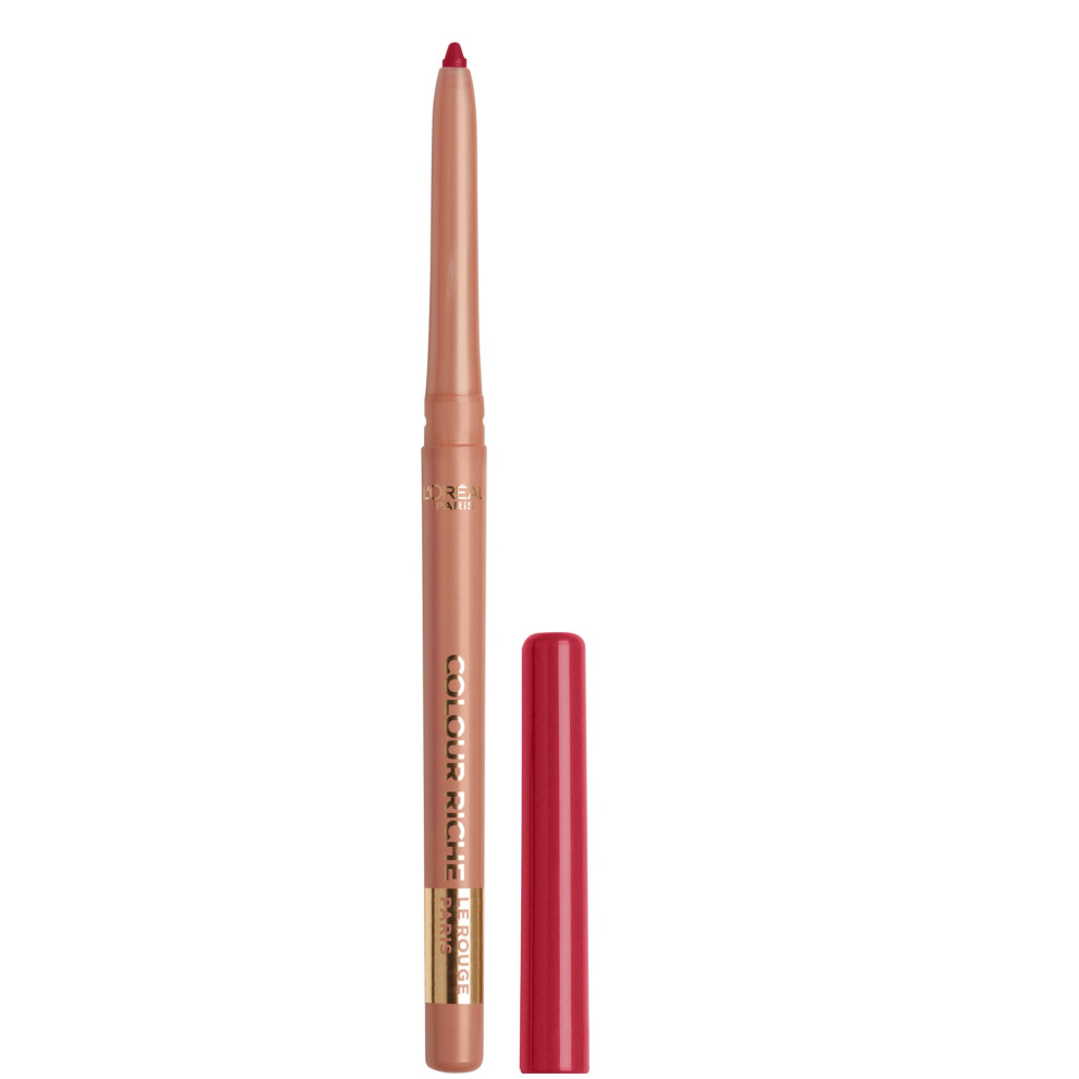New L’oréal Paris L'oreal Paris Colour Riche Lip Liner Pencil Creamy Lip Liner With Omega 3 And Vitamin E 300 Le Rouge Paris (True ) Red 0071249690918
