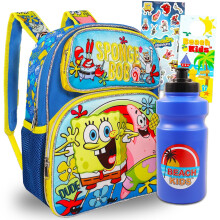 SpongeBob Mini Ryggsäck för Barn - Inkluderar 12" Ryggsäck, Vattenflaska, Klistermärken, Mer | SpongeBob