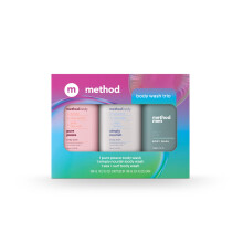 Darcekov sada sprchov ho g lu Method Pure Peace Simply Nourish a Sea + Surf cestovn fla ticky 3,4 oz