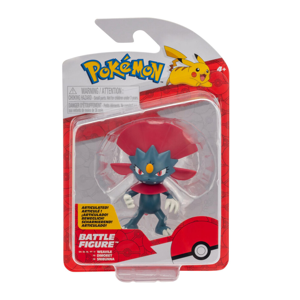 Figuras De Batalla De Pok Mon Serie 17 Weavile-image