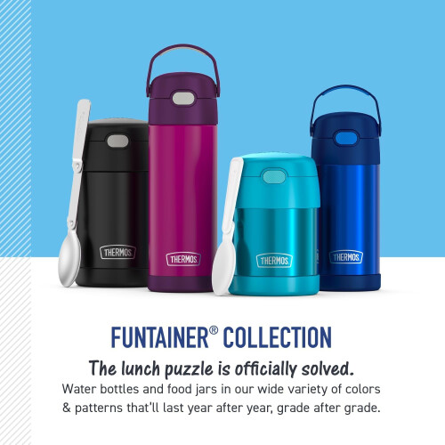 Thermos THERMOS 410mL Μπουκάλι FUNtainer Ανοξείδωτο Χωρίς Άδεια, Space Frog, 14 oz 2