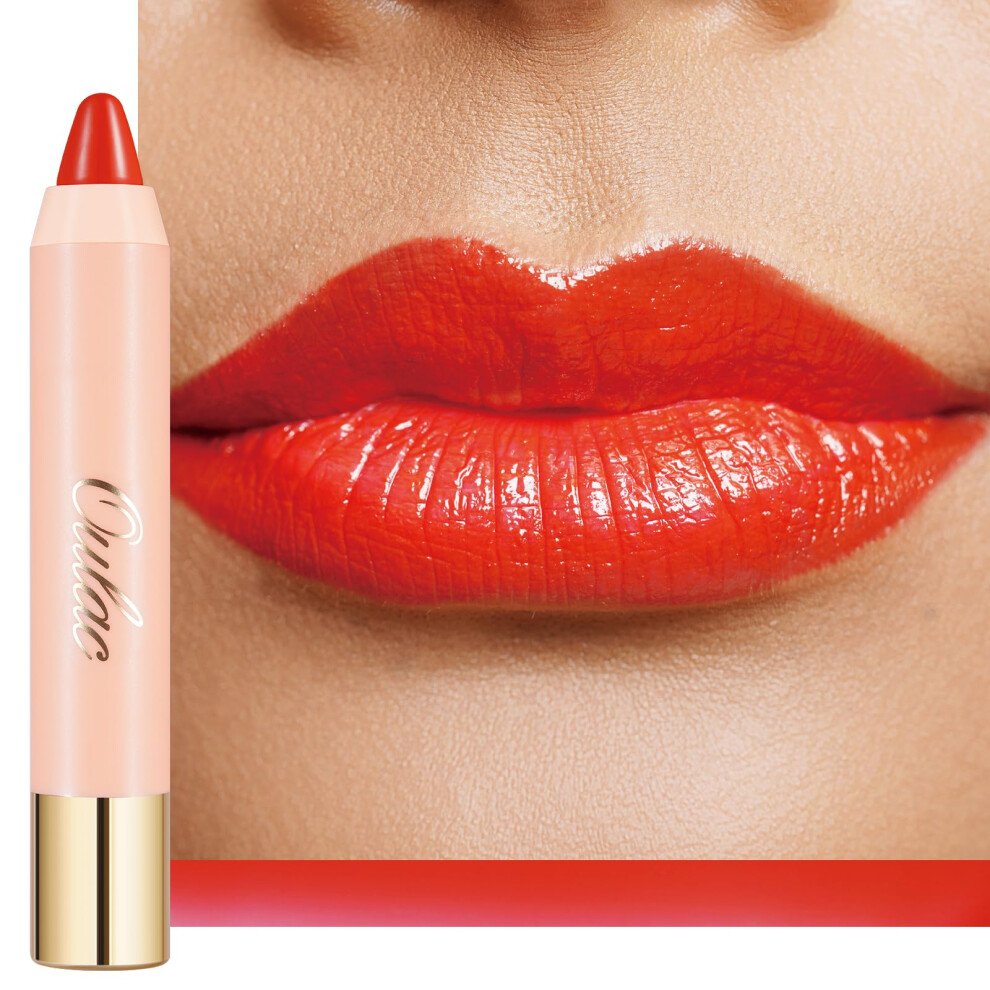 Oula Orange,Red Oulac Coral Red Lipstick - Moisturizing Lipstick Tinted Lip Balm For D
