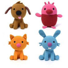 Sago Mini Plush Gift Pack 4 Stuffed Animals with Transforming Cardboard Playhouse Pretend Play Kids Toys for Boys & Girls Ages 3 and up