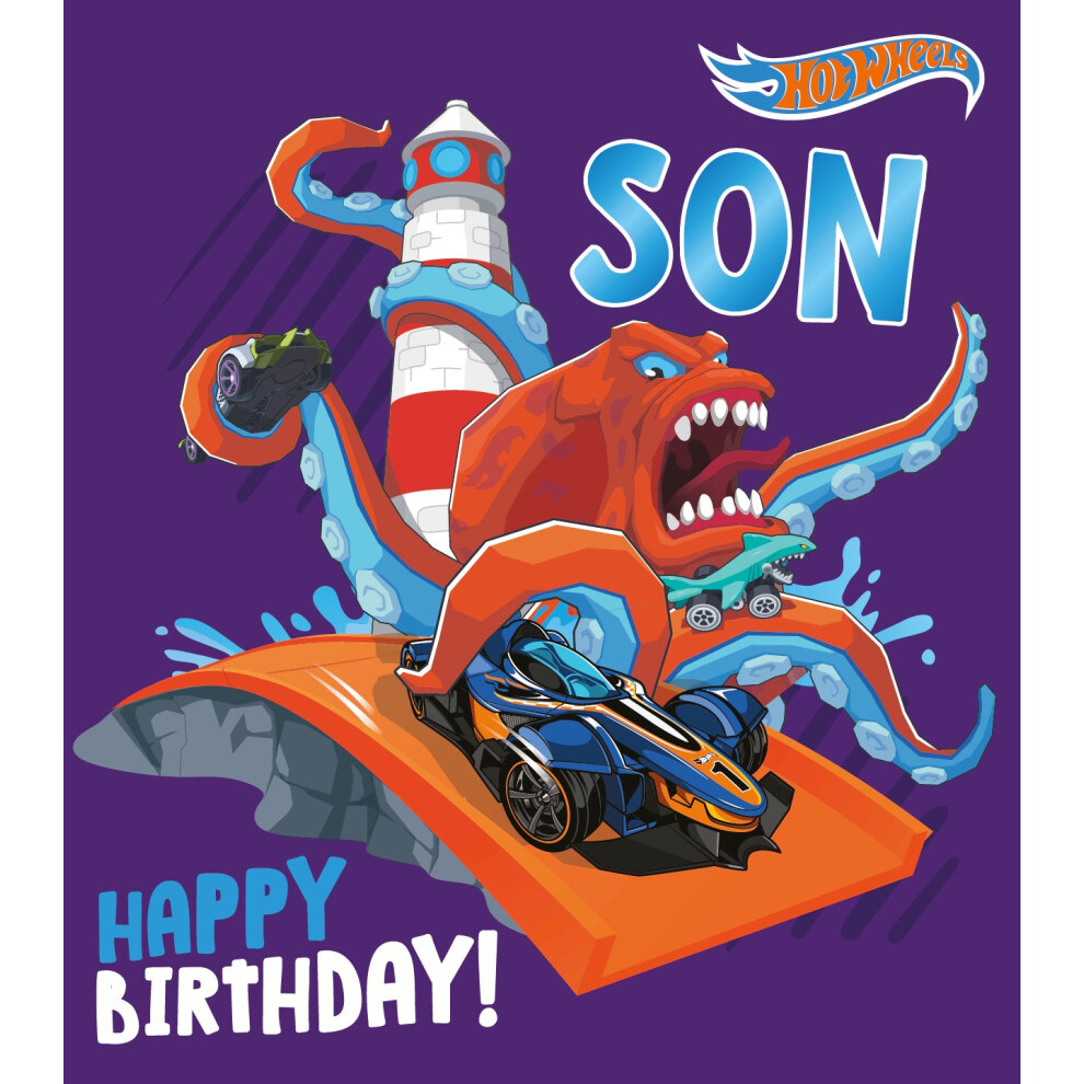 Hot Wheels Son Birthday Card