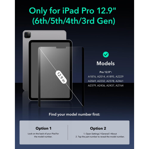 Esr 2 pacote iPad Pro 12,9 polegadas Protetor de tela magn   tica de papel 1