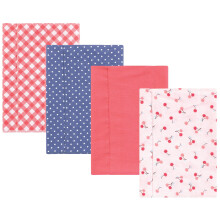 Hudson Baby Unisex detsk    bavlnen    flanelov    deky na grganie Cherry Sweet, jedna velkost