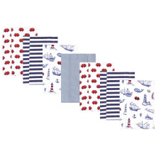Hudson Baby Unisex flanelov    deky na odgrgnutie pre b   b   tk   , 7 ks, Lighthouse, jedna velkost