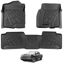 KARPAL vloermatten voor 2001-2007 Chevrolet Silverado/GMC Sierra 1500/2500/3500 (alleen geschikt voor verlengde cabine in klassieke carrosseriestijl)