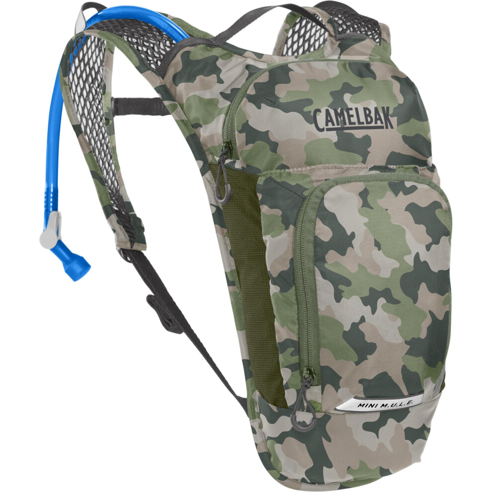 CamelBak Mini M.U.L.E. Kids Hydration Backpack for Hiking and Biking - 50oz  Camo