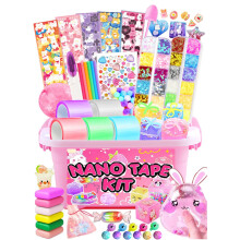 ZiZa Nano Tape Bubble Kit gyerekeknek Pink Box Nano Tape Squishy Maker Kit Nano Bubble Tape Kit Nano Tape Bubbles