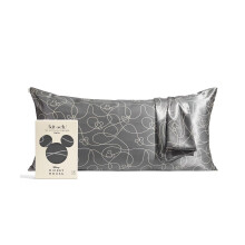 Mickey/Minnie x Kitsch Satin Pillowcase - Softer Than Silk Pillowcase for Hair & Skin | Cooling Satin Pillowcases with Zipper | Satin Pillow Case Cove